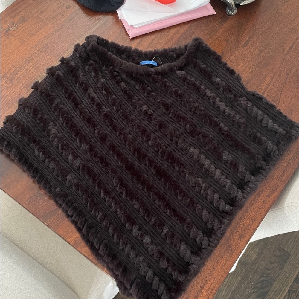 Plush Faux Fur Poncho